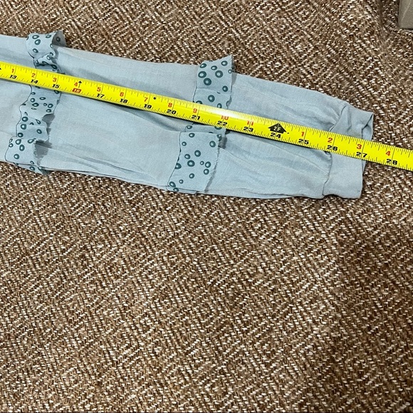 Anthropologie Tiny Frances Blue Floral Embroidered Womens Blouse Boho Hippie EUC - Picture 11 of 12